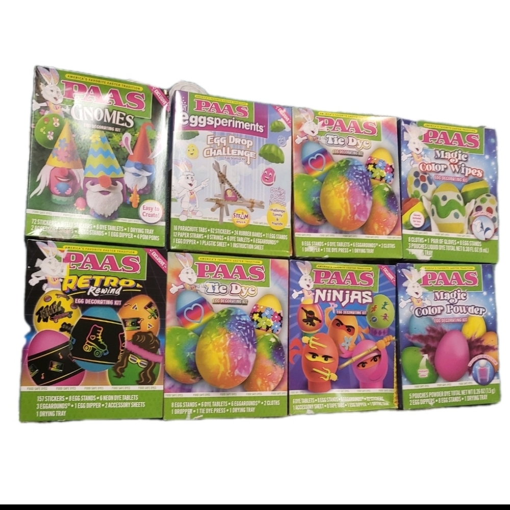 PAAS Easter Egg Decorating Craft & Activity Kits Bundle Of 8